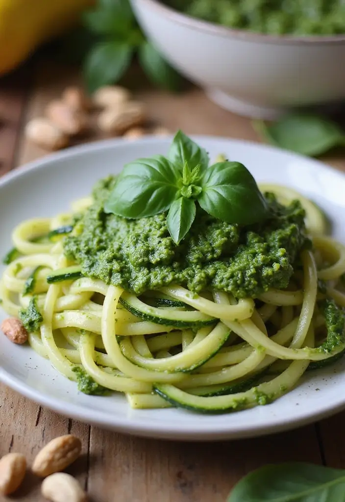 28 Healthy Low Carb Pasta Recipes for Weight Loss Goals 1 28 Healthy Low Carb Pasta Recipes for Weight Loss Goals - 1. Zucchini Noodles with Pesto