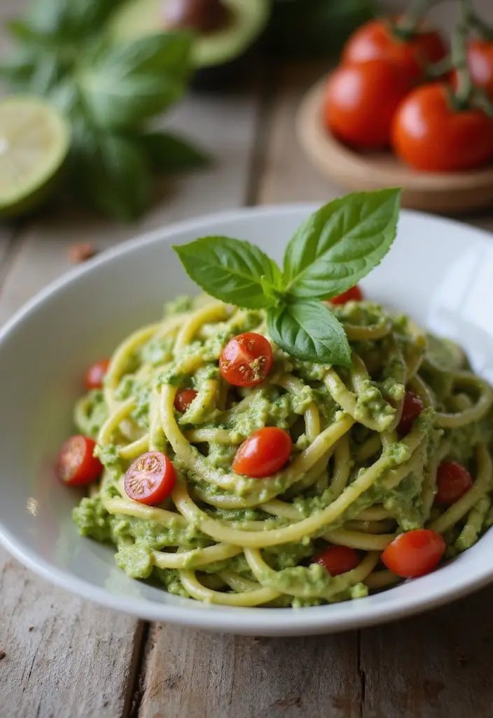 28 Healthy Low Carb Pasta Recipes for Weight Loss Goals 108 28 Healthy Low Carb Pasta Recipes for Weight Loss Goals - 20. Avocado Pesto Pasta