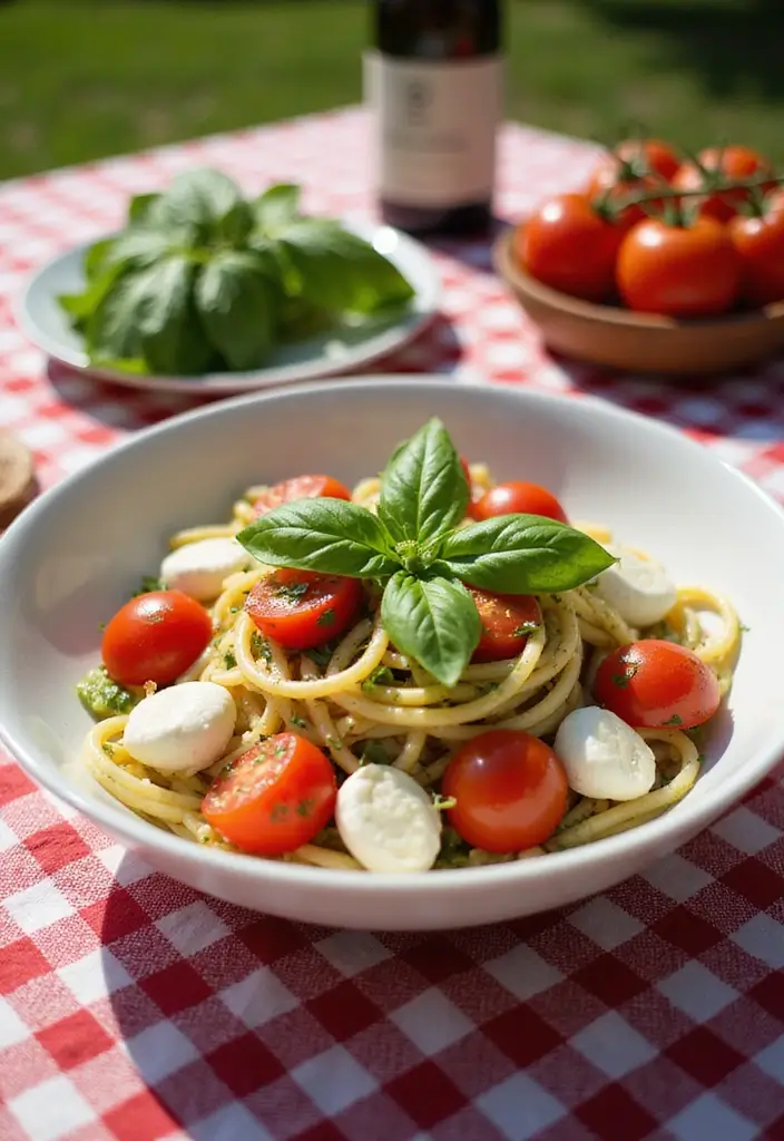28 Pasta Recipes for a Crowd That Everyone Will Enjoy 60 28 Pasta Recipes for a Crowd That Everyone Will Enjoy - 10. Caprese Pasta