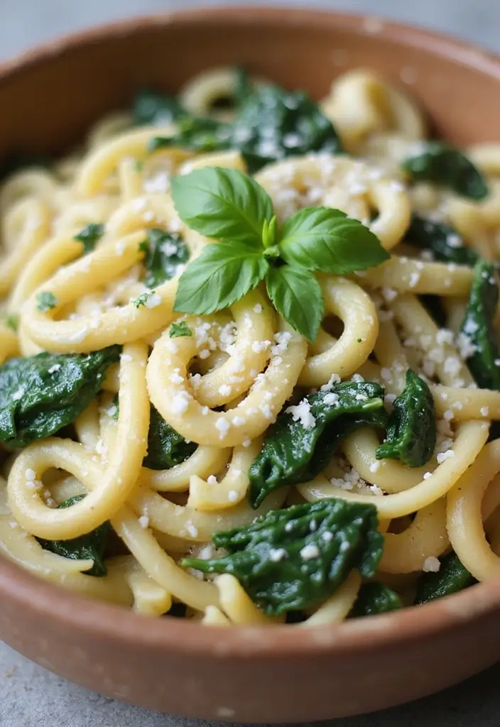 29 Pasta Recipes with Cream Cheese for a Creamy, Rich Taste 1 29 Pasta Recipes with Cream Cheese for a Creamy, Rich Taste - 1. Creamy Garlic Pasta with Spinach