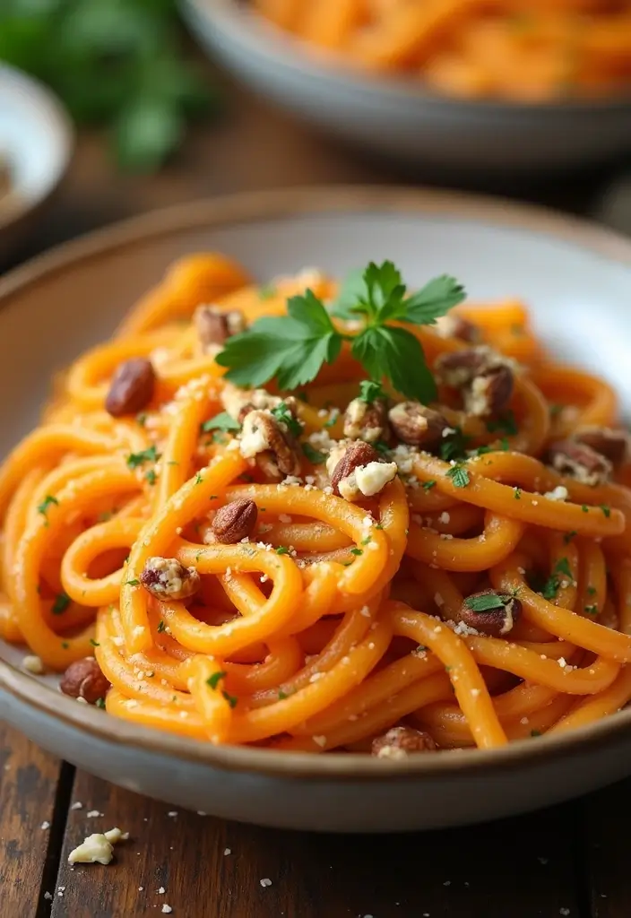 29 Pasta Recipes with Cream Cheese for a Creamy, Rich Taste 97 29 Pasta Recipes with Cream Cheese for a Creamy, Rich Taste - 17. Creamy Sweet Potato Pasta