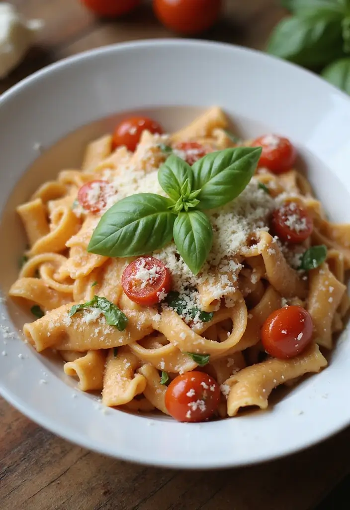 29 Pasta Recipes with Cream Cheese for a Creamy, Rich Taste 6 29 Pasta Recipes with Cream Cheese for a Creamy, Rich Taste - 2. Cream Cheese Tomato Basil Pasta