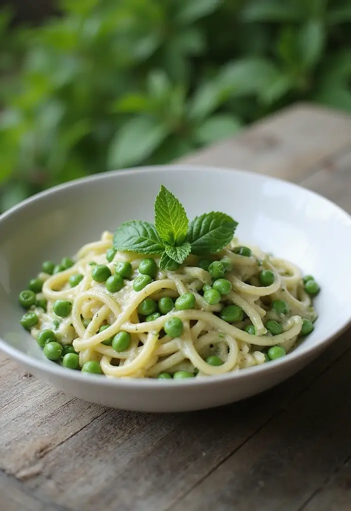 29 Pasta Recipes with Cream Cheese for a Creamy, Rich Taste 146 29 Pasta Recipes with Cream Cheese for a Creamy, Rich Taste - 24. Creamy Pea and Mint Pasta