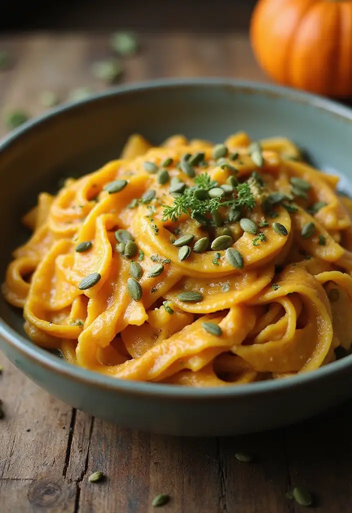 29 Pasta Recipes with Cream Cheese for a Creamy, Rich Taste 160 29 Pasta Recipes with Cream Cheese for a Creamy, Rich Taste - 26. Creamy Pumpkin Pasta