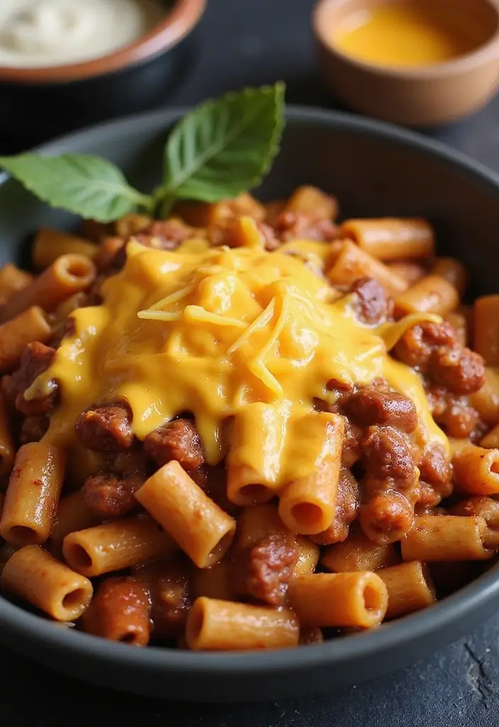30+ Cheesy Red Sauce Pasta Recipes That Melt in Your Mouth 77 30+ Cheesy Red Sauce Pasta Recipes That Melt in Your Mouth - 15. Vegan Cheesy Chili Pasta