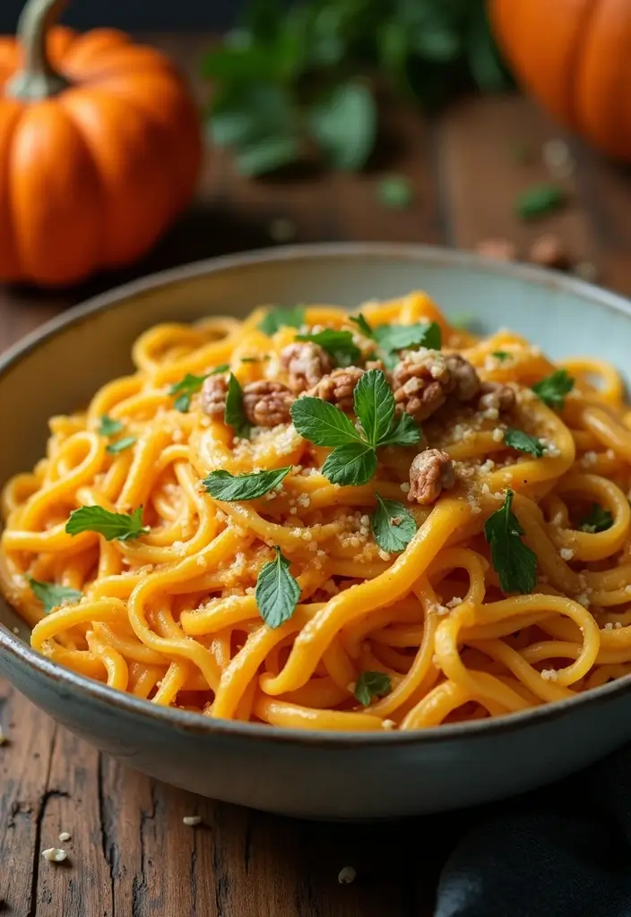 30+ Cheesy Red Sauce Pasta Recipes That Melt in Your Mouth 124 30+ Cheesy Red Sauce Pasta Recipes That Melt in Your Mouth - 22. Vegan Pumpkin Pasta