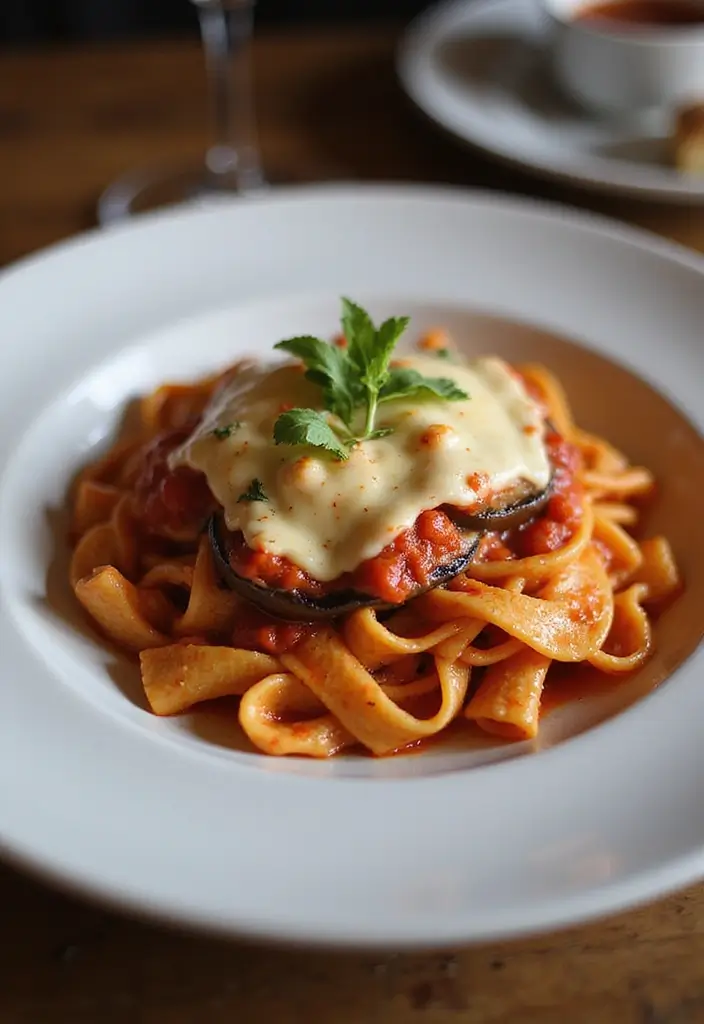 30+ Cheesy Red Sauce Pasta Recipes That Melt in Your Mouth 178 30+ Cheesy Red Sauce Pasta Recipes That Melt in Your Mouth - 30. Vegan Cheesy Eggplant Pasta