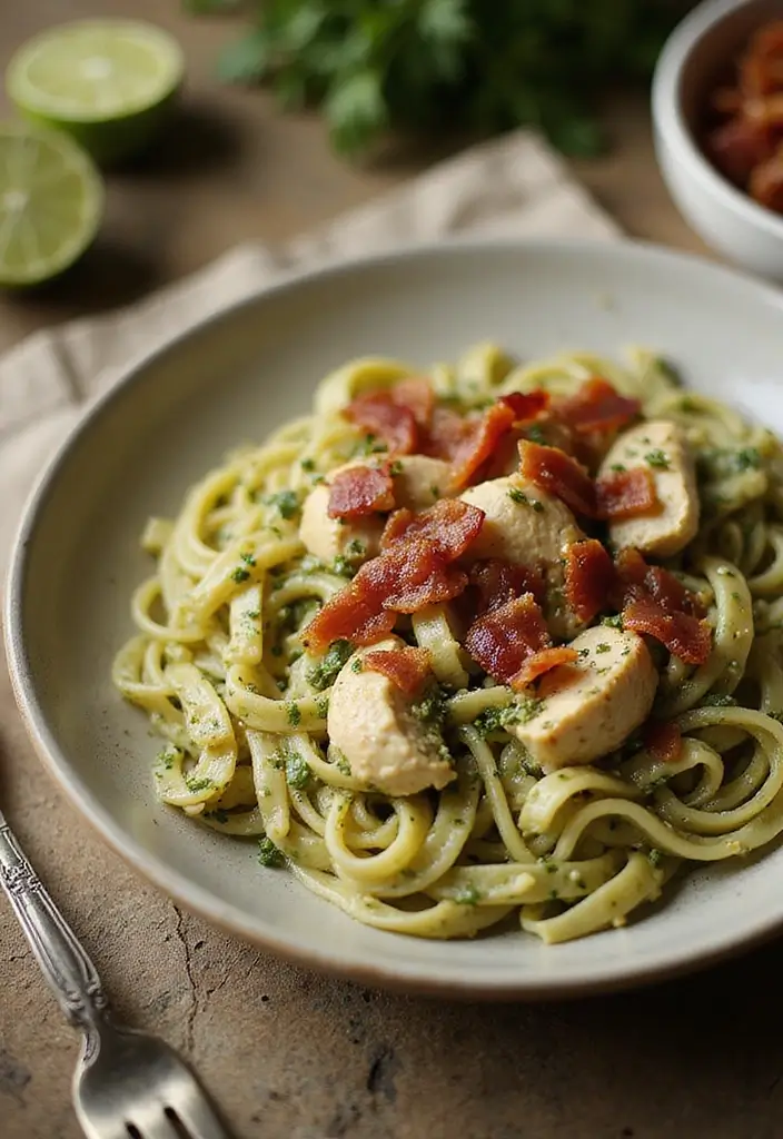 30+ Creamy Pesto Chicken Pasta Recipes Everyone Craves 113 30+ Creamy Pesto Chicken Pasta Recipes Everyone Craves - 21. Creamy Pesto Chicken Pasta with Bacon