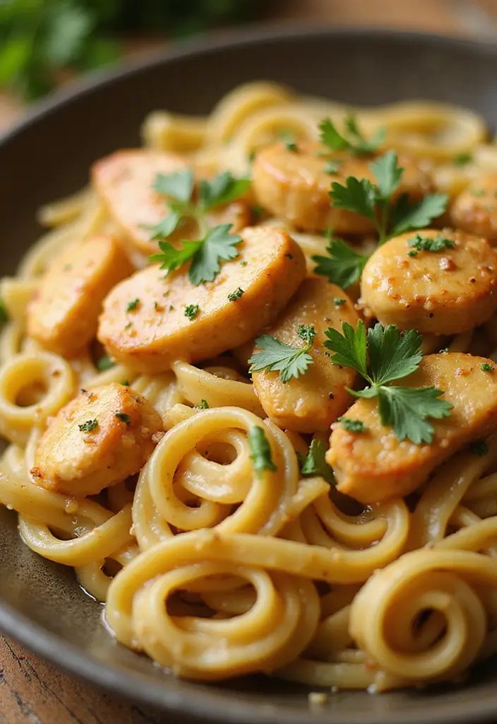 30+ Crock Pot Chicken Pasta Recipes for Effortless Weeknights - 10. Garlic Butter Chicken Pasta