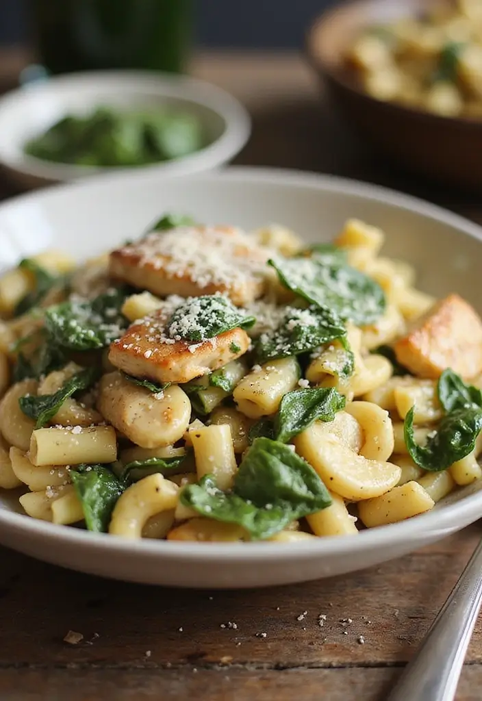 30+ Crock Pot Chicken Pasta Recipes for Effortless Weeknights - 16. Chicken and Spinach Pasta