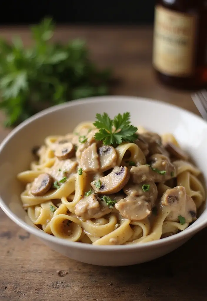 30+ Crock Pot Chicken Pasta Recipes for Effortless Weeknights - 20. Chicken Stroganoff Pasta