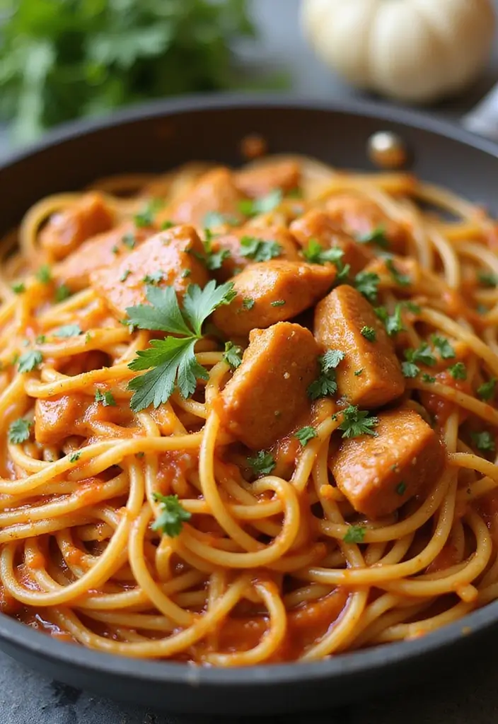 30+ Crock Pot Chicken Pasta Recipes for Effortless Weeknights - 22. One-Pot Chicken Spaghetti