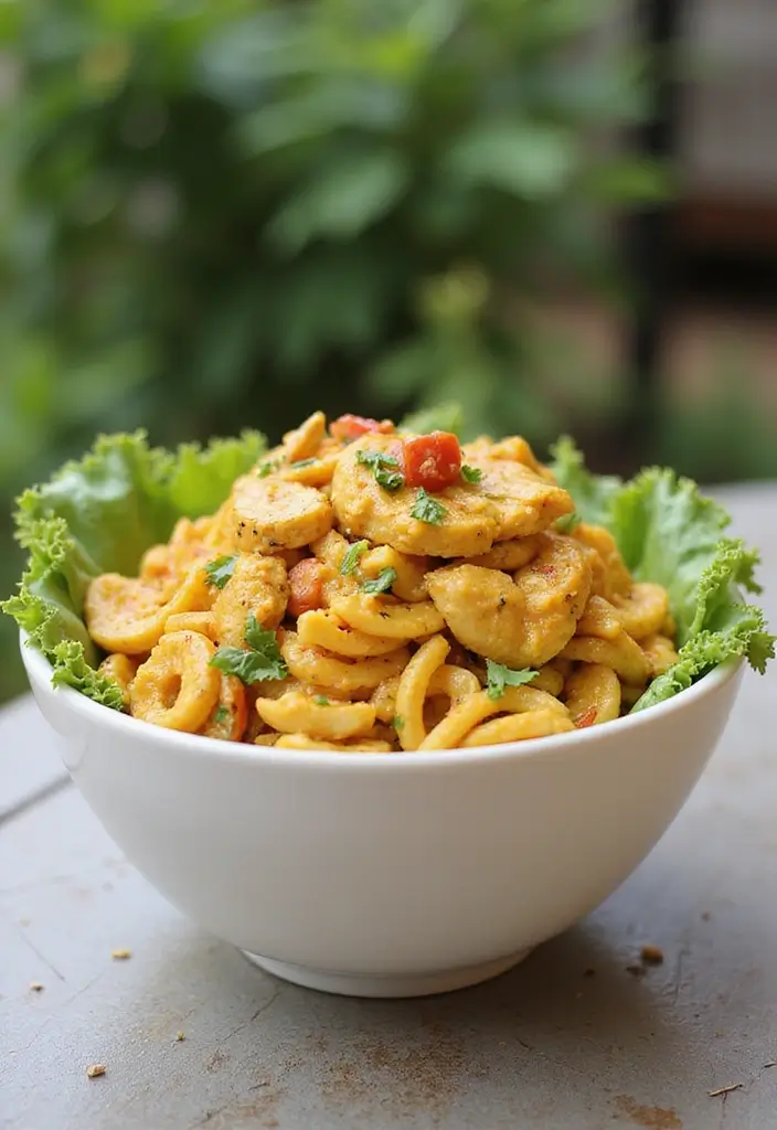 30+ Crock Pot Chicken Pasta Recipes for Effortless Weeknights - 30. Curried Chicken Pasta Salad