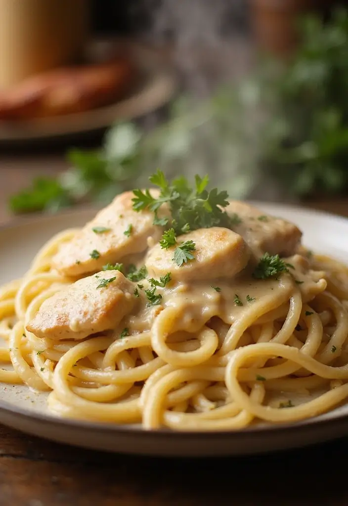 30+ Crock Pot Chicken Pasta Recipes for Effortless Weeknights - 7. Chicken Carbonara