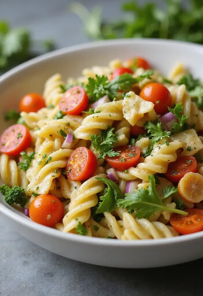 30+ Gluten Free Pasta Salad Recipes for Every Occasion 92 30+ Gluten Free Pasta Salad Recipes for Every Occasion - 16. Garden Fresh Pasta Salad