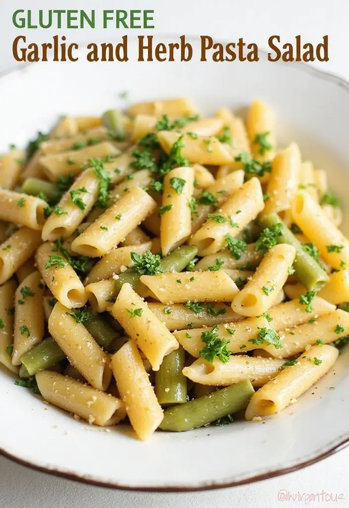 30+ Gluten Free Pasta Salad Recipes for Every Occasion 151 30+ Gluten Free Pasta Salad Recipes for Every Occasion - 25. Garlic and Herb Pasta Salad