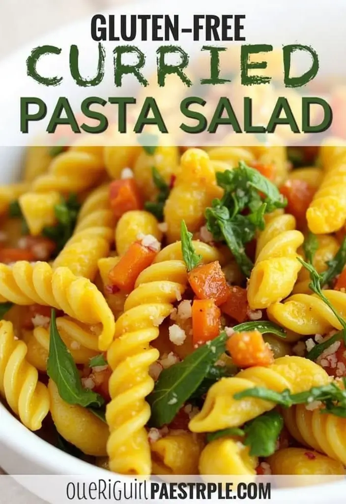 30+ Gluten Free Pasta Salad Recipes for Every Occasion 165 30+ Gluten Free Pasta Salad Recipes for Every Occasion - 27. Curried Pasta Salad