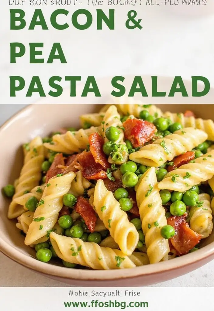 30+ Gluten Free Pasta Salad Recipes for Every Occasion 173 30+ Gluten Free Pasta Salad Recipes for Every Occasion - 28. Bacon and Pea Pasta Salad
