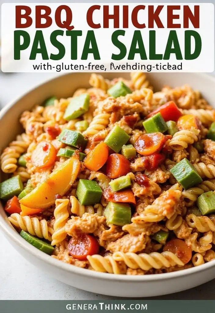 30+ Gluten Free Pasta Salad Recipes for Every Occasion 41 30+ Gluten Free Pasta Salad Recipes for Every Occasion - 7. BBQ Chicken Pasta Salad