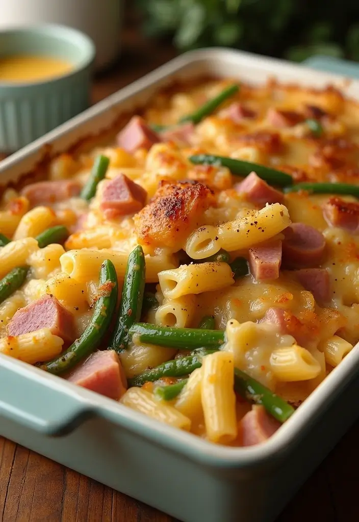 30+ Ham and Pasta Casserole Recipes for Cozy Family Nights 85 30+ Ham and Pasta Casserole Recipes for Cozy Family Nights - 13. Ham and Pasta Bake with Green Beans