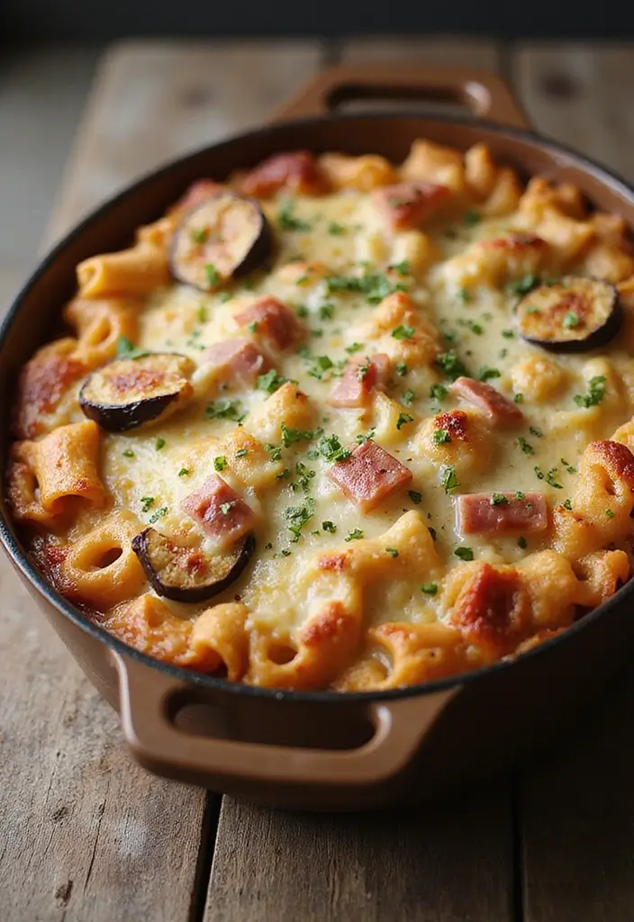 30+ Ham and Pasta Casserole Recipes for Cozy Family Nights 146 30+ Ham and Pasta Casserole Recipes for Cozy Family Nights - 22. Ham and Pasta Bake with Eggplant