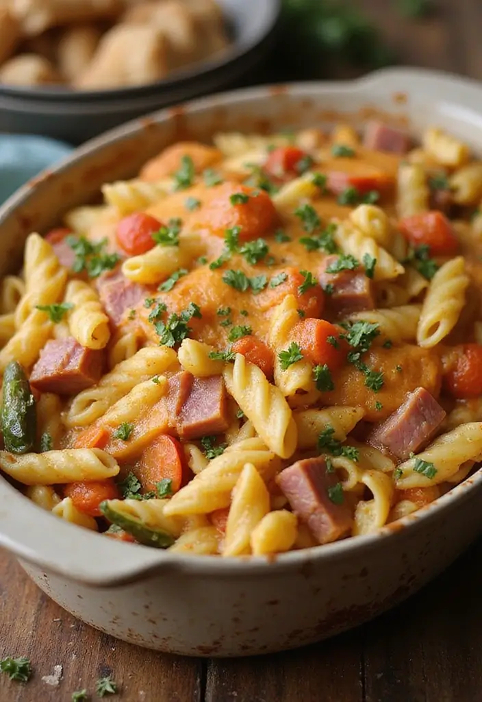 30+ Ham and Pasta Casserole Recipes for Cozy Family Nights 174 30+ Ham and Pasta Casserole Recipes for Cozy Family Nights - 26. Ham and Pasta Bake with Mixed Veggies