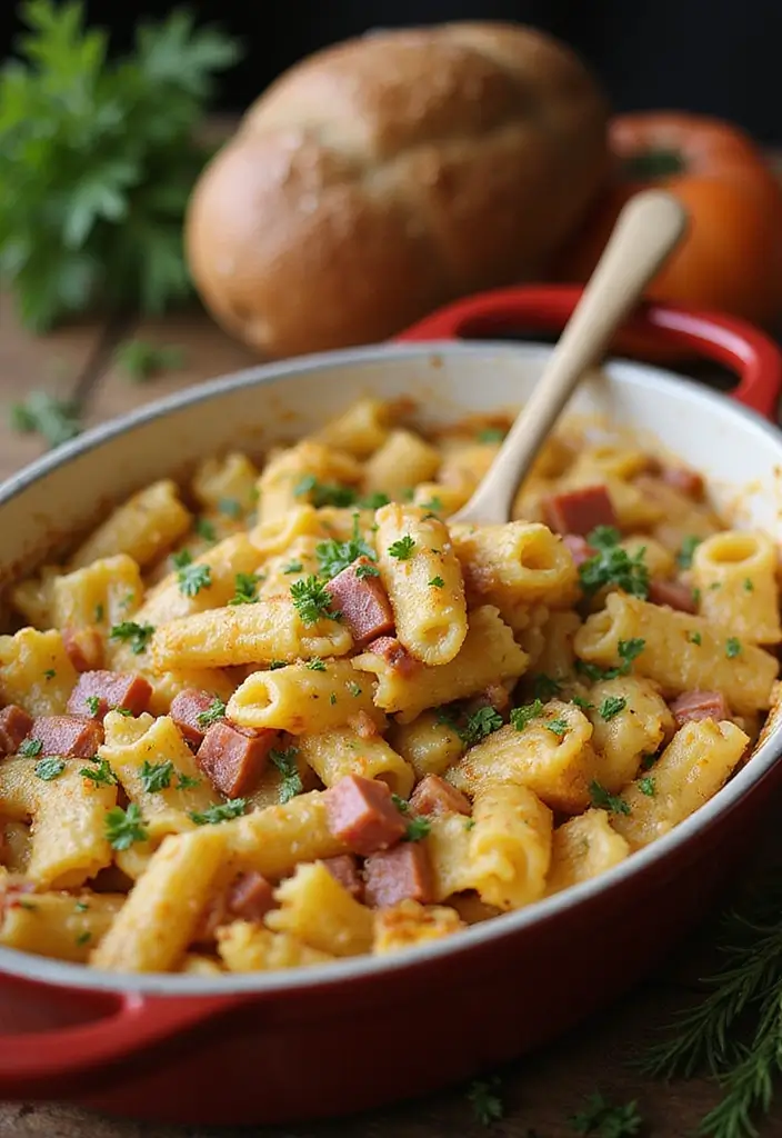 30+ Ham and Pasta Casserole Recipes for Cozy Family Nights 181 30+ Ham and Pasta Casserole Recipes for Cozy Family Nights - 27. Ham and Pasta Casserole with Herbs