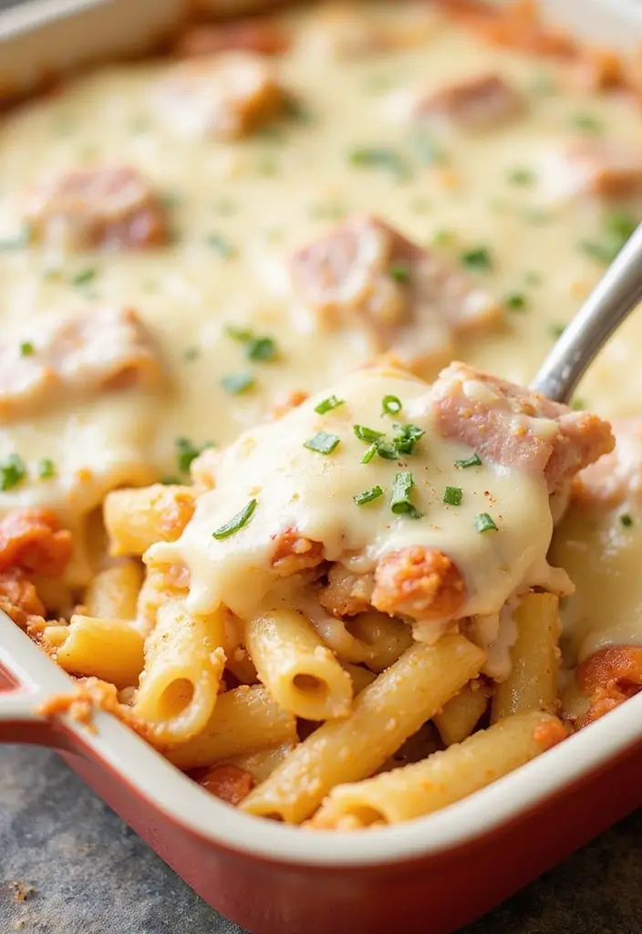 30+ Ham and Pasta Casserole Recipes for Cozy Family Nights 15 30+ Ham and Pasta Casserole Recipes for Cozy Family Nights - 3. Ham Alfredo Pasta Casserole
