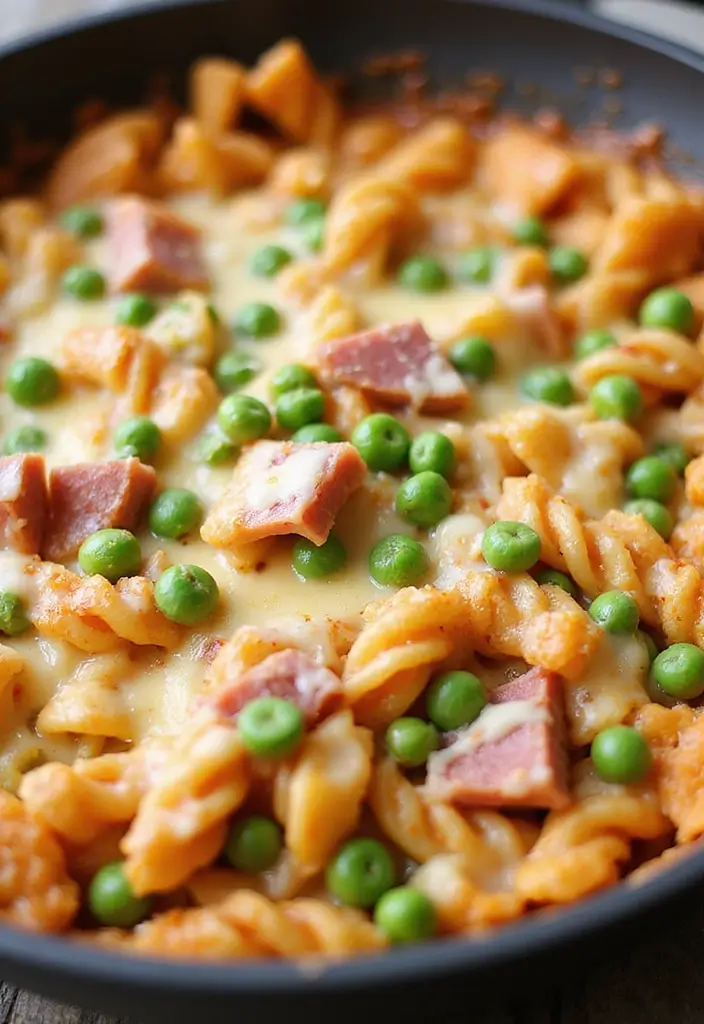 30+ Ham and Pasta Casserole Recipes for Cozy Family Nights 22 30+ Ham and Pasta Casserole Recipes for Cozy Family Nights - 4. Cheesy Ham and Pea Pasta Bake