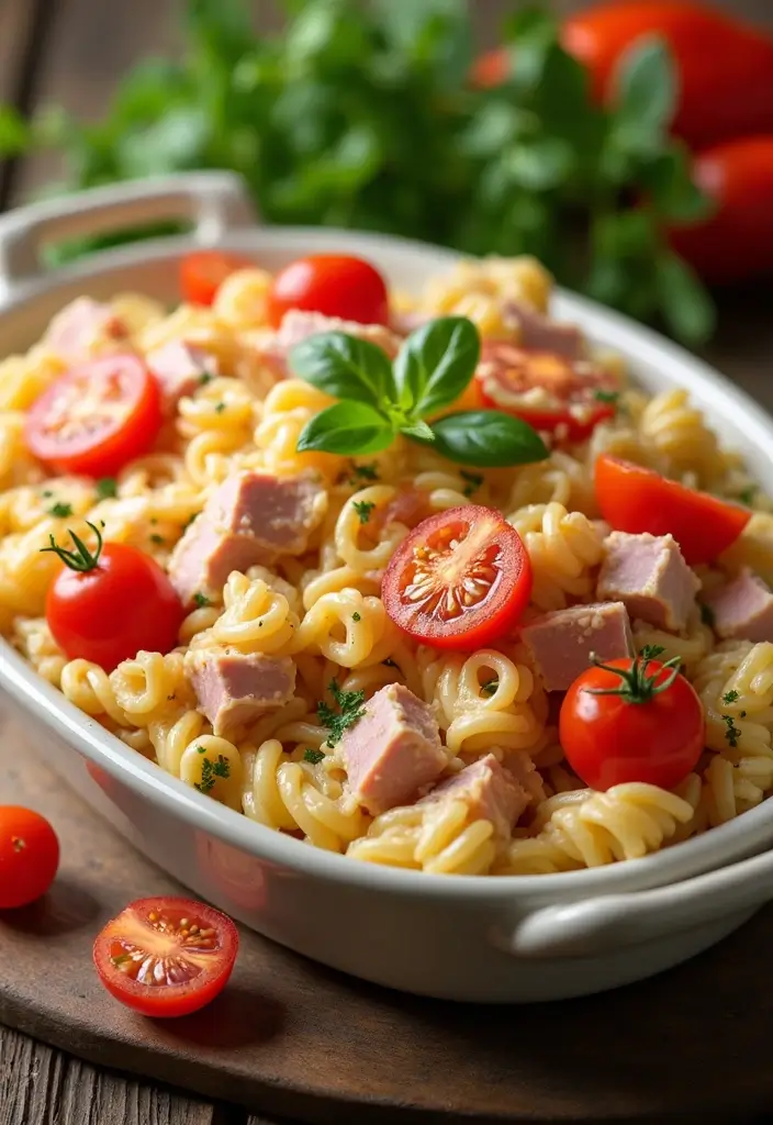 30+ Ham and Pasta Casserole Recipes for Cozy Family Nights 57 30+ Ham and Pasta Casserole Recipes for Cozy Family Nights - 9. Ham and Pasta Salad Bake