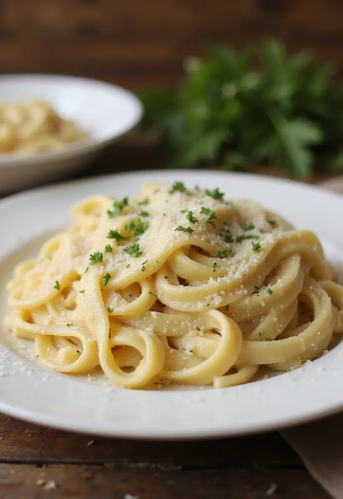 30+ Heavy Cream Dinner Pasta Recipes That Taste Restaurant-Quality 1 30+ Heavy Cream Dinner Pasta Recipes That Taste Restaurant-Quality - 1. Fettuccine Alfredo with Garlic and Parmesan