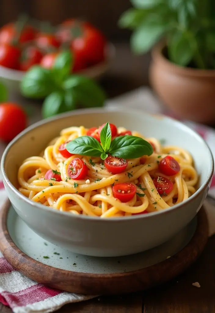 30+ Heavy Cream Dinner Pasta Recipes That Taste Restaurant-Quality 75 30+ Heavy Cream Dinner Pasta Recipes That Taste Restaurant-Quality - 13. Tomato Basil Cream Pasta