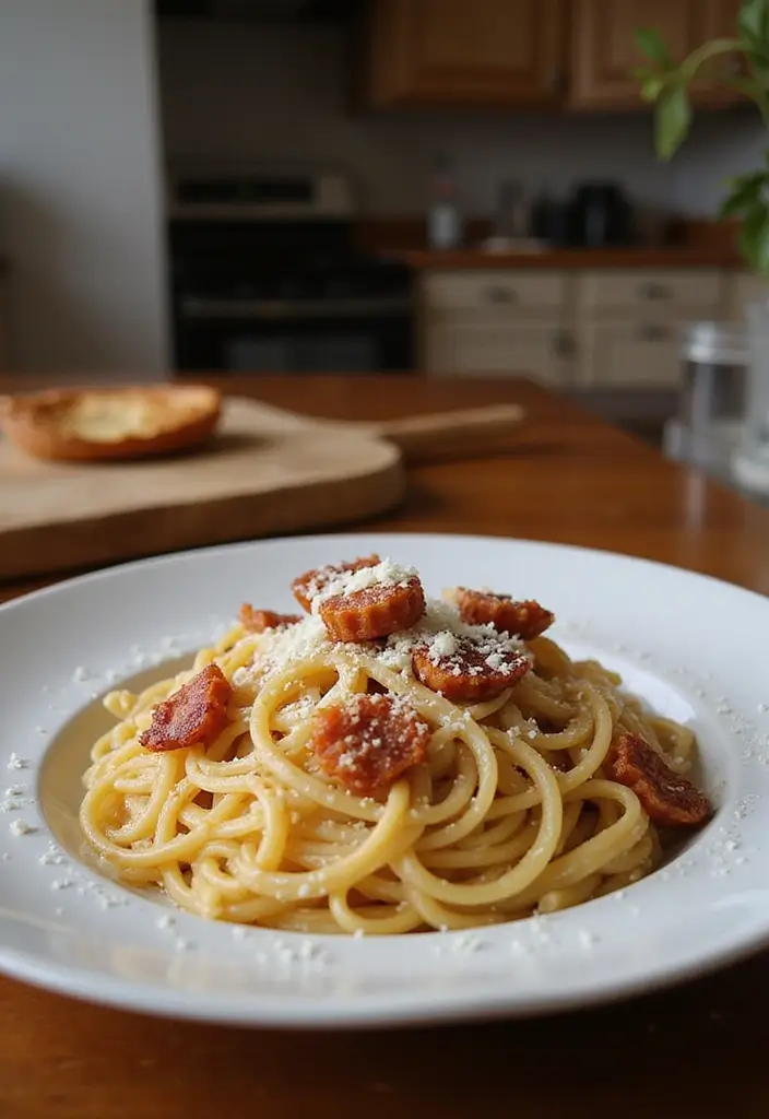 30+ Heavy Cream Dinner Pasta Recipes That Taste Restaurant-Quality 6 30+ Heavy Cream Dinner Pasta Recipes That Taste Restaurant-Quality - 2. Spaghetti Carbonara with Heavy Cream