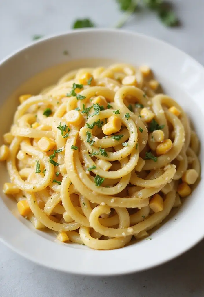 30+ Heavy Cream Dinner Pasta Recipes That Taste Restaurant-Quality 159 30+ Heavy Cream Dinner Pasta Recipes That Taste Restaurant-Quality - 27. Creamy Corn Pasta