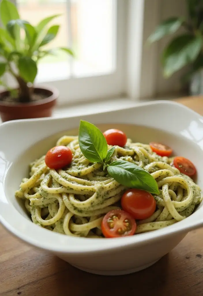 30+ Heavy Cream Dinner Pasta Recipes That Taste Restaurant-Quality 25 30+ Heavy Cream Dinner Pasta Recipes That Taste Restaurant-Quality - 5. Pesto Cream Pasta