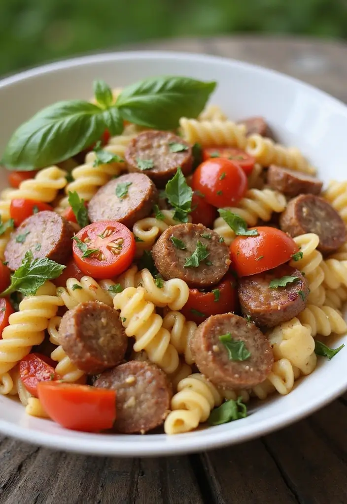 30+ Hot Italian Sausage Pasta Recipes for Bold Flavors - 11. Sausage and Tomato Pasta Salad