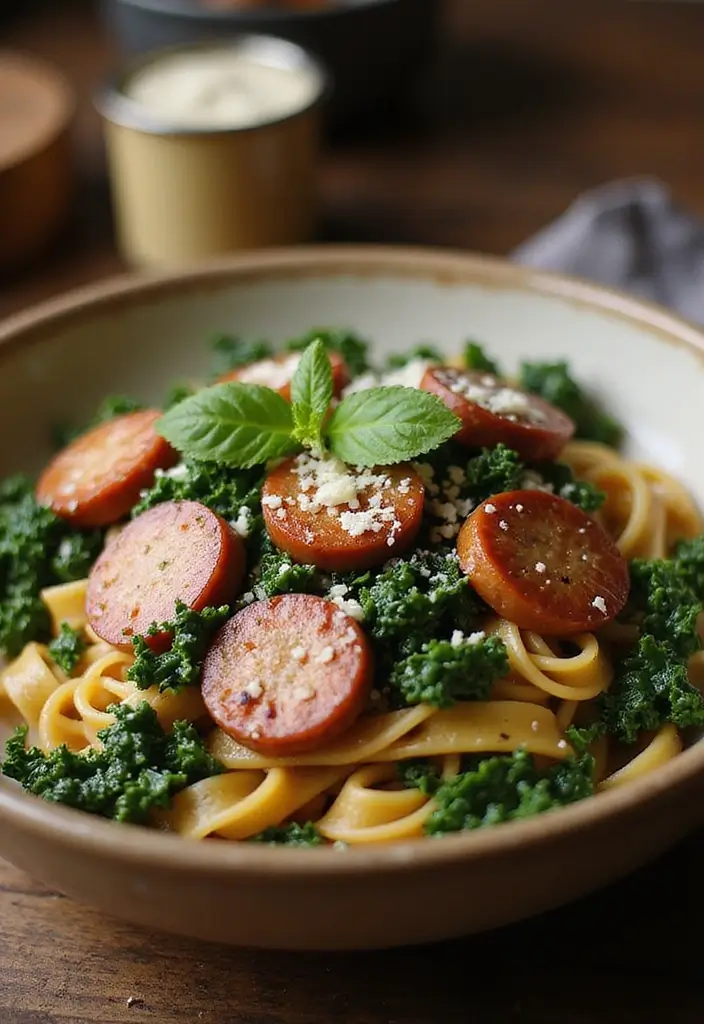 30+ Hot Italian Sausage Pasta Recipes for Bold Flavors - 15. Hot Italian Sausage and Kale Pasta