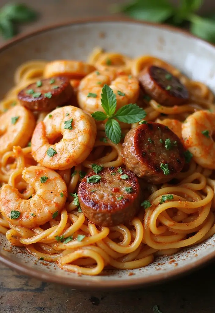 30+ Hot Italian Sausage Pasta Recipes for Bold Flavors - 23. Hot Italian Sausage and Shrimp Pasta