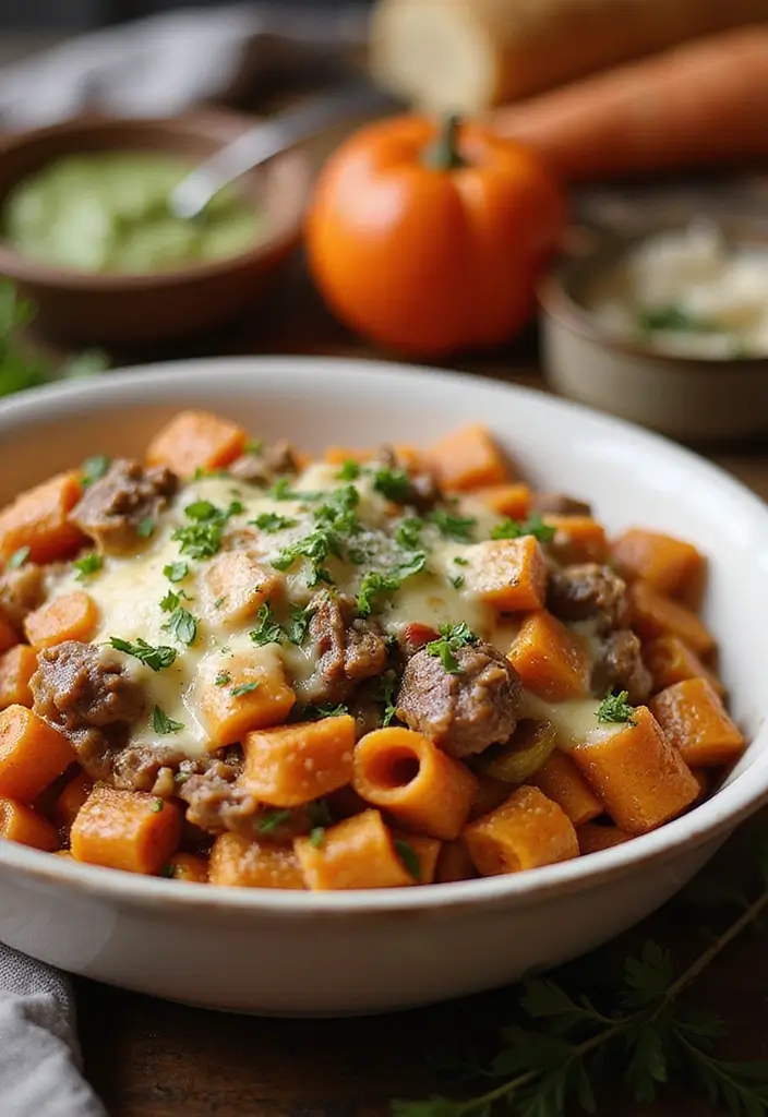 30+ One Pan Pasta Recipes with Ground Beef for Effortless Meals 50 30+ One Pan Pasta Recipes with Ground Beef for Effortless Meals - 10. Beef and Carrot Pasta Bake