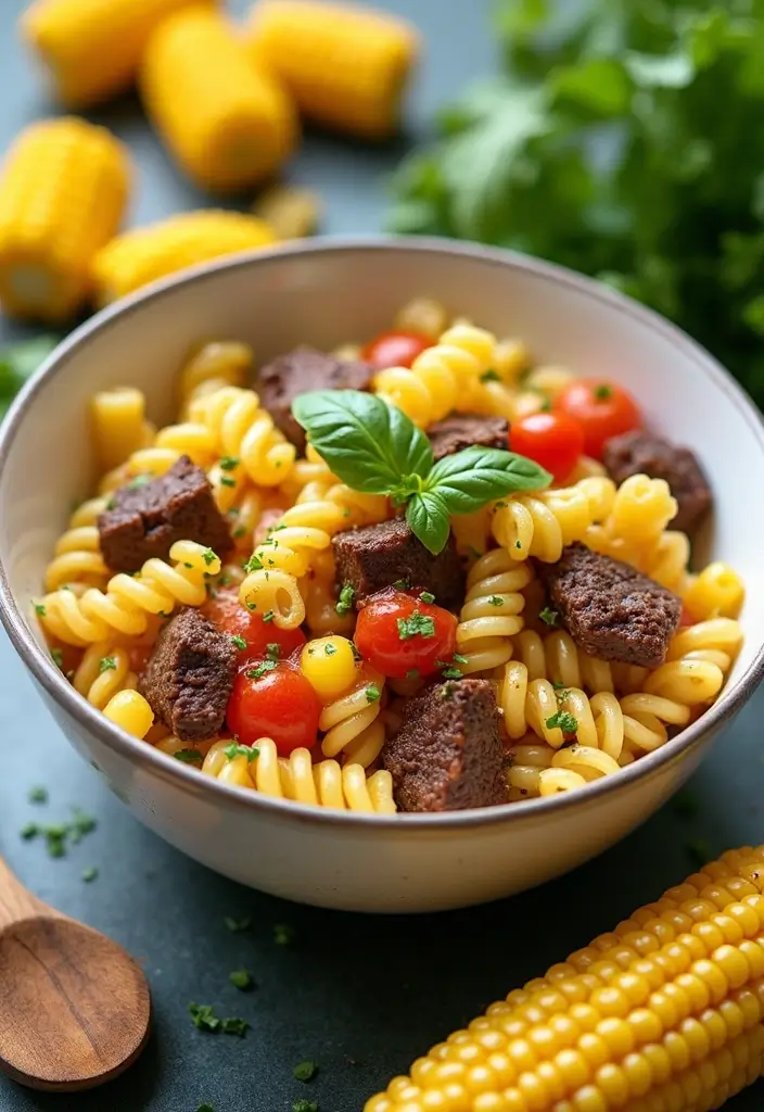 30+ One Pan Pasta Recipes with Ground Beef for Effortless Meals 97 30+ One Pan Pasta Recipes with Ground Beef for Effortless Meals - 19. Beef and Corn Pasta
