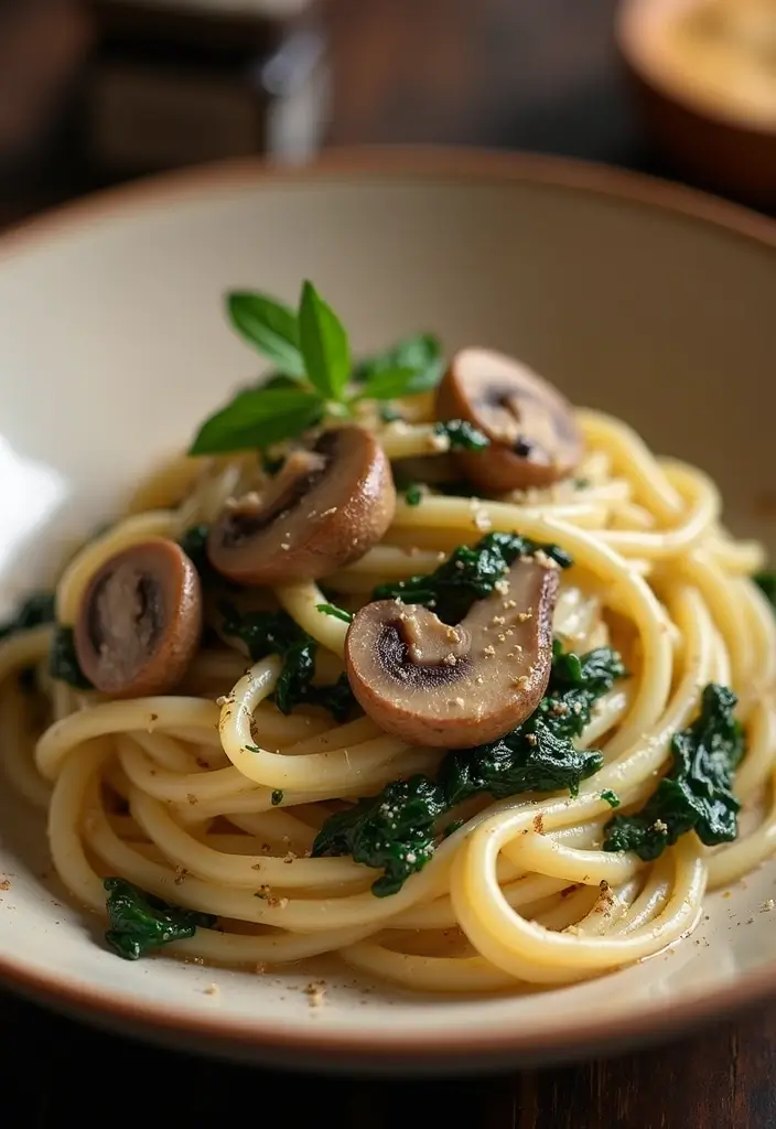 30+ Pasta Recipes for Pregnant Women That Are Nutritious and Safe 30 30+ Pasta Recipes for Pregnant Women That Are Nutritious and Safe - 10. Creamy Mushroom and Spinach Pasta
