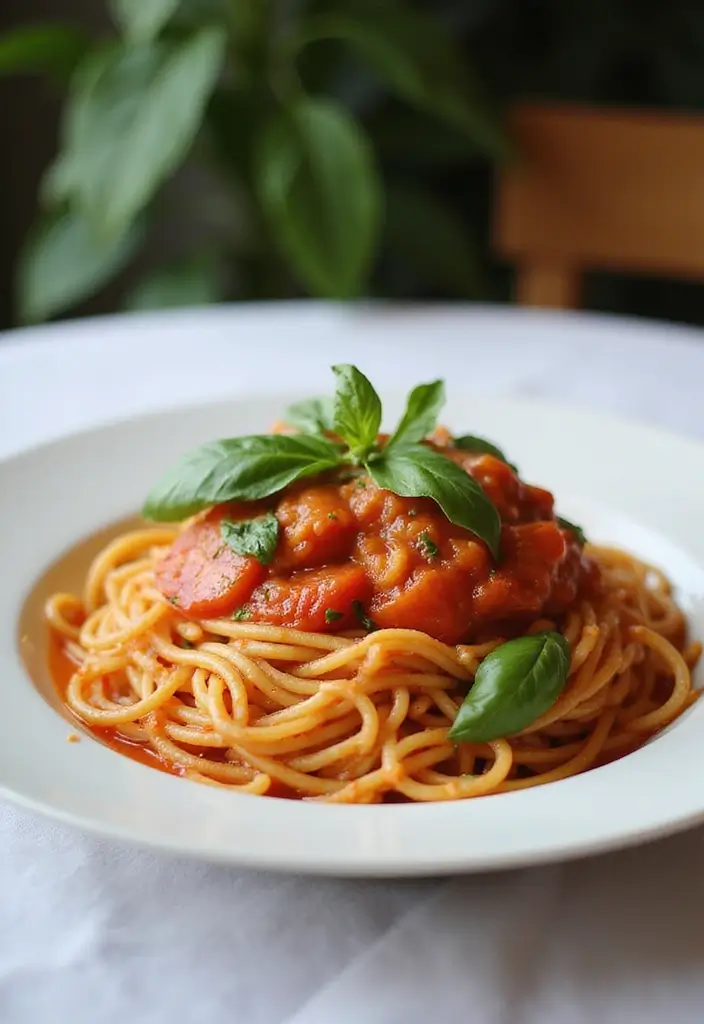 30+ Pasta Recipes for Pregnant Women That Are Nutritious and Safe 60 30+ Pasta Recipes for Pregnant Women That Are Nutritious and Safe - 22. Spaghetti with Tomato and Basil Sauce
