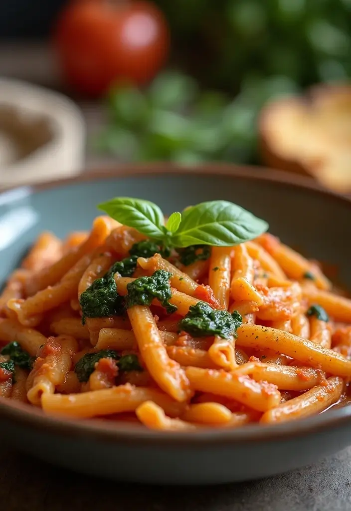 30+ Pasta Recipes for Pregnant Women That Are Nutritious and Safe 104 30+ Pasta Recipes for Pregnant Women That Are Nutritious and Safe - 30. Creamy Tomato Pasta with Spinach