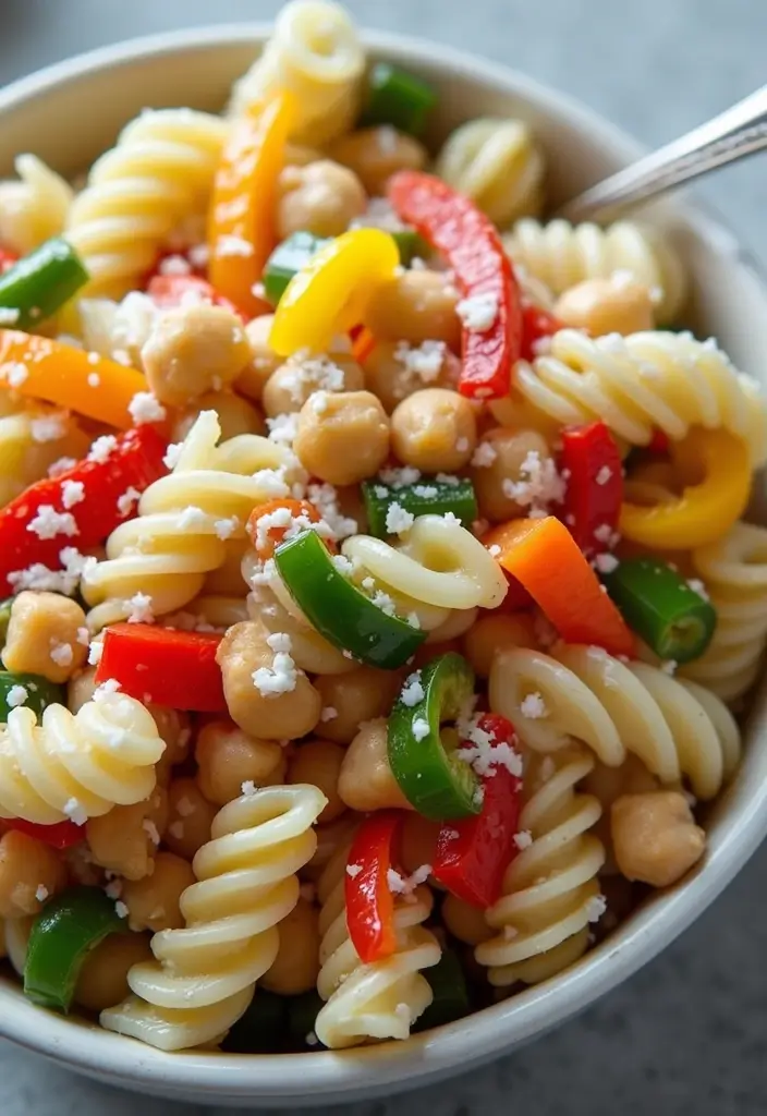 30+ Pasta Salad Recipes with Ranch Dressing Everyone Will Love 80 30+ Pasta Salad Recipes with Ranch Dressing Everyone Will Love - 14. Ranch Pasta Salad with Chickpeas