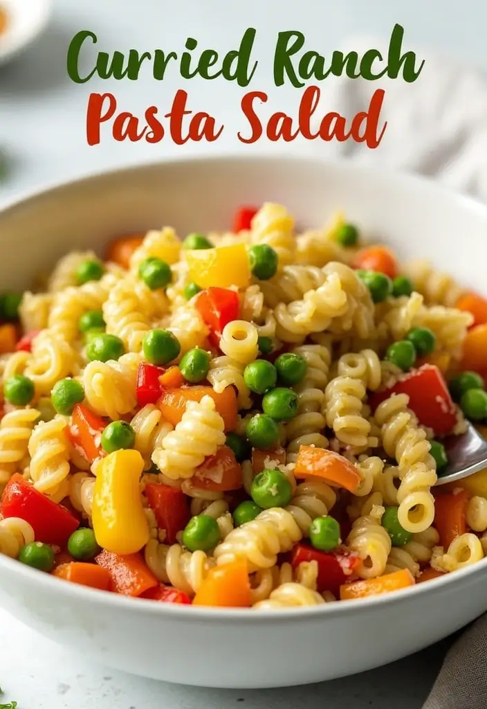 30+ Pasta Salad Recipes with Ranch Dressing Everyone Will Love 100 30+ Pasta Salad Recipes with Ranch Dressing Everyone Will Love - 18. Curried Ranch Pasta Salad