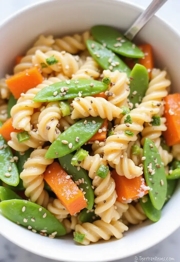 30+ Pasta Salad Recipes with Ranch Dressing Everyone Will Love 130 30+ Pasta Salad Recipes with Ranch Dressing Everyone Will Love - 24. Asian-Inspired Ranch Pasta Salad