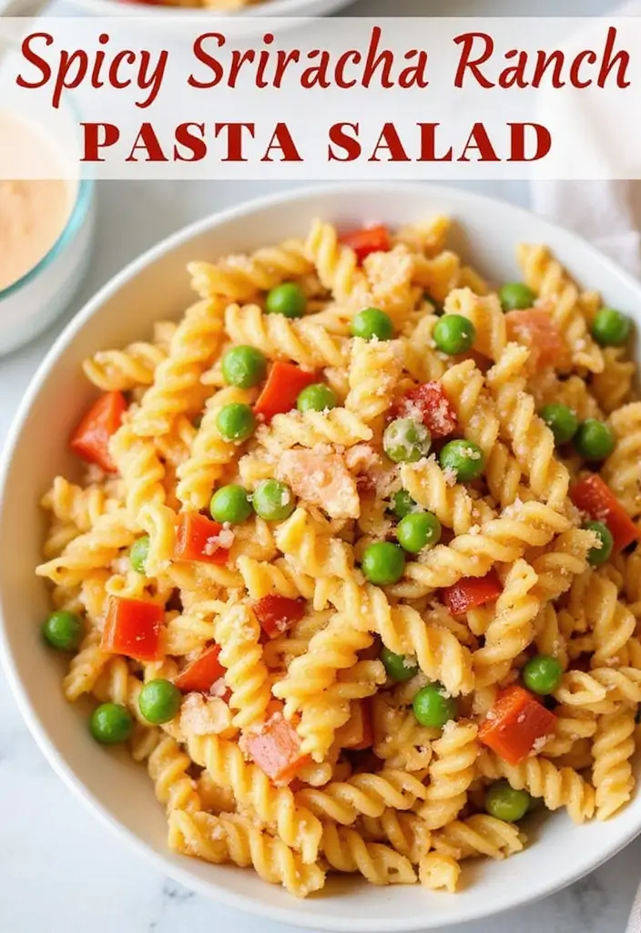 30+ Pasta Salad Recipes with Ranch Dressing Everyone Will Love 149 30+ Pasta Salad Recipes with Ranch Dressing Everyone Will Love - 27. Sriracha Ranch Pasta Salad
