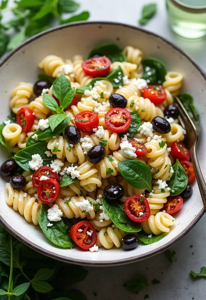 30+ Pasta Salad Recipes with Ranch Dressing Everyone Will Love 13 30+ Pasta Salad Recipes with Ranch Dressing Everyone Will Love - 3. Mediterranean Pasta Salad with Ranch