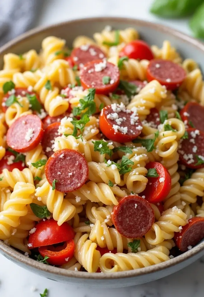 30+ Pasta Salad Recipes with Ranch Dressing Everyone Will Love 18 30+ Pasta Salad Recipes with Ranch Dressing Everyone Will Love - 4. Italian Pasta Salad with Ranch Vinaigrette
