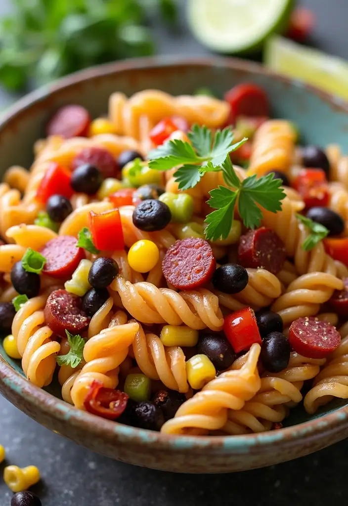 30+ Pasta Salad Recipes with Salami That Steal the Show 65 30+ Pasta Salad Recipes with Salami That Steal the Show - 11. Southwest Salami Pasta Salad